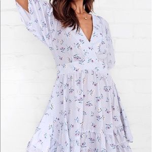 NWT Cupshe Chrystal Short Length Ruffle Half Sleeves A-shape Dress